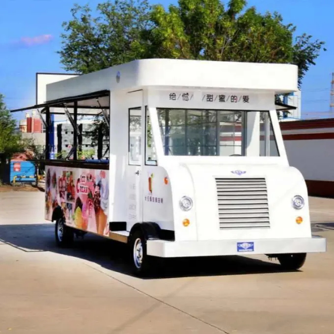 Presa di fabbrica vendita calda multiuso elettrico mobile fast food snack bevande caffè catering furgone camion carrello chiosco