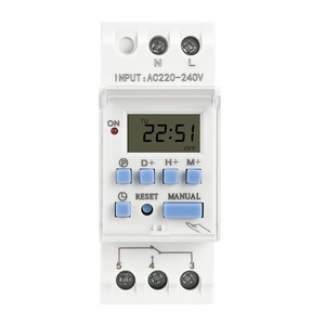 Elettronico settimanale 7 giorni programmabile interruttore digitale Timer relè di controllo AC 220V 230V 10A 16A Din Rail THC15A 30A DC 12V 24V 1NO - Product Image 1