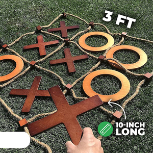 YumuQ 1 oyuncu plaj yüksek kaliteli ahşap Xo satranç büyük yaşam boyu Mdf malzeme yaratıcı Tic Tac Toe oyunu - Product Image 3