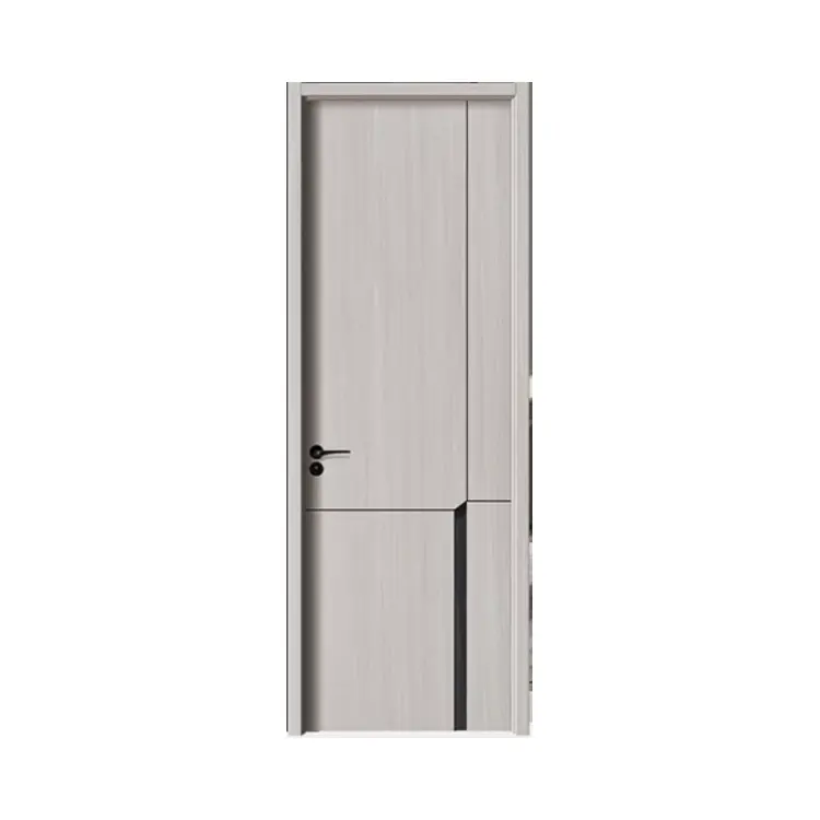 Fornitori di appartamenti vendita calda porta interna in legno porte a basso prezzo MDF legno PVC plastica WPC porta 2023 ultimo Design moderno cina