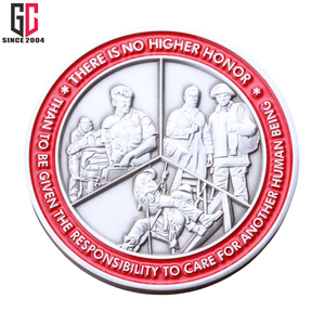 15 Năm Nhà Máy Tùy Chỉnh Kim Loại Men EMS Thách Thức Đồng Xu Khi Giây Đếm-Khẩn Cấp Dịch Vụ Y Tế Đồng Xu - Product Image 6