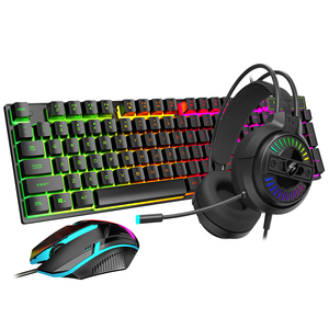 Gran oferta 3 en 1 Gaming Keyboard Mouse Headset Combo RGB LED retroiluminado Teclado mecánico Gamer Teclado Gaming Keyboard and Mouse - Product Image 2