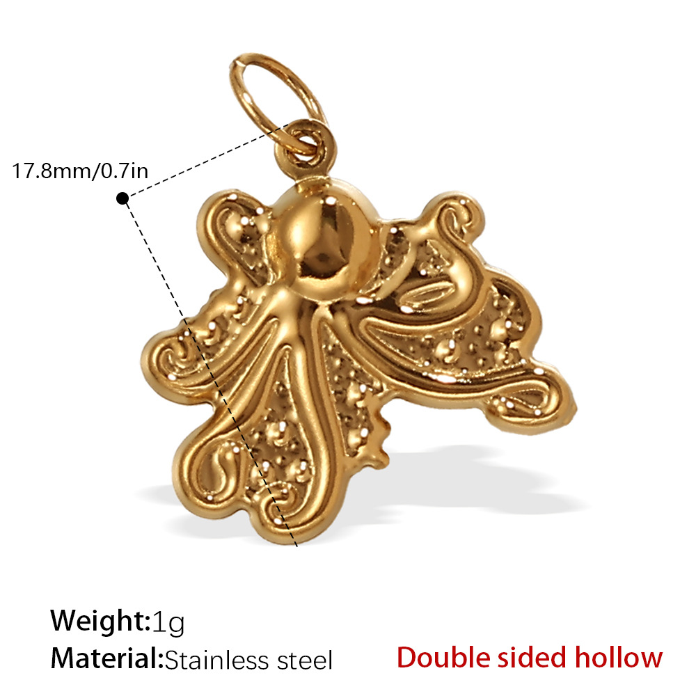 P2226g pendente in oro cavo bifacciale