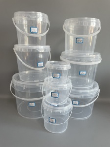 300ml/500ml/750ml/1L/1.2L/1.5L/2L/ 2.5L/3L/4L/5L Factory Direct Price Small Capacity Round square Plastic Bucket/<strong>jar</strong> with Lid - Product Image 5