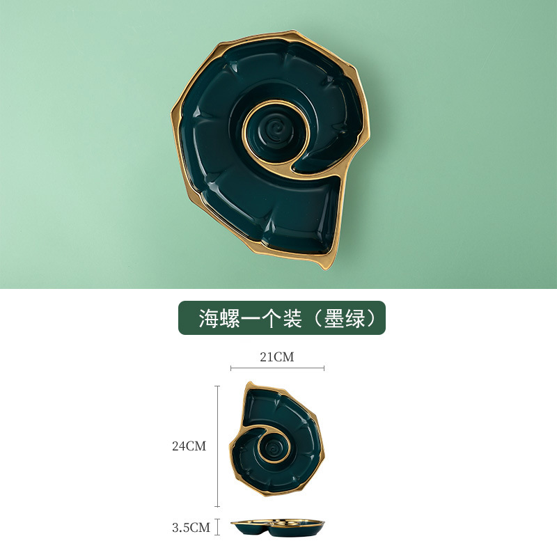 Plaque de coquille verte