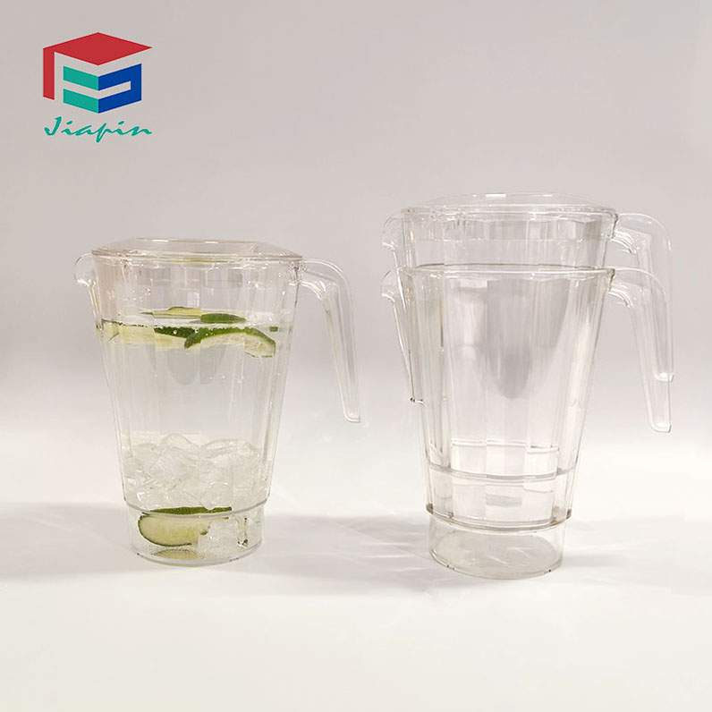 Europe Design Clear Beer Milk Pitcher Beer Juice Pitcher 1500ml 50oz Stack Hard Plastic Water Jugs