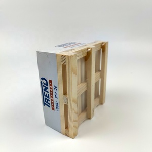 定制商务标志印刷Notecube木制托盘粘合剂3D块便签记事本垫纸块笔芯 - Product Image 4