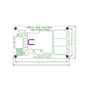 1 channel <strong>relay</strong> module 30A with optocoupler isolation 5V 12V 24V supports high and low trigger - Product Image 3