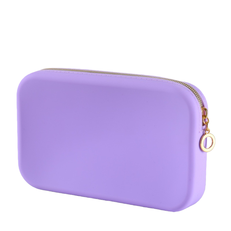 Purple-no 109 rectangular gold zipper style