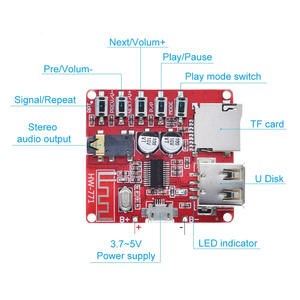 Mini decodificador de MP3 inalámbrico Bluetooth BLE 4,1 Módulo de circuito de placa decodificación sin pérdidas placa amplificadora de altavoz de coche