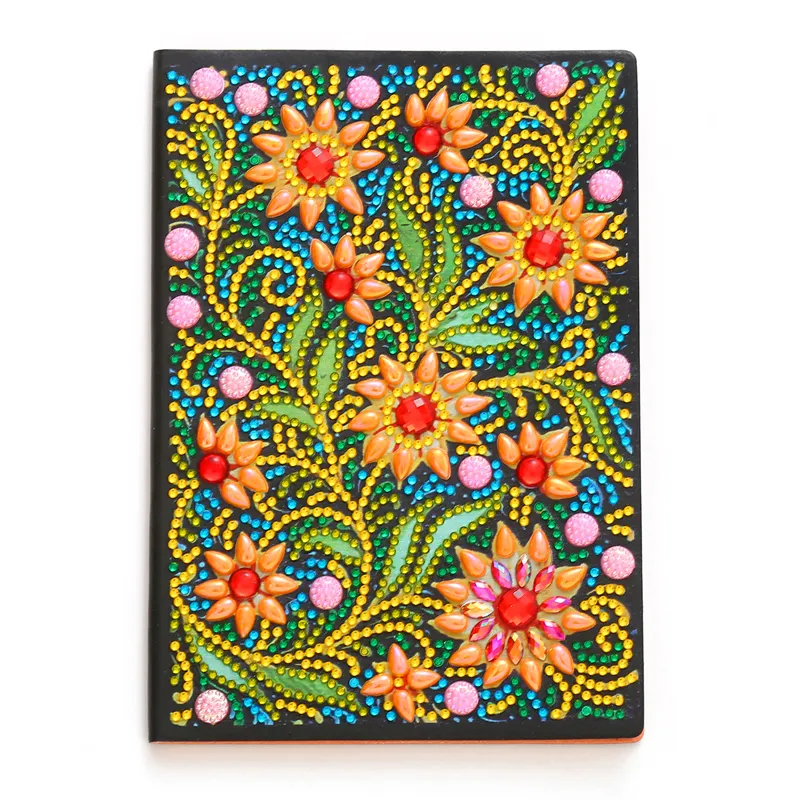 Venta al por mayor Diy arte diamante pintura cuaderno animales mariposa Navidad serie A5 diamante pintura Cuadernos para niños