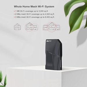 Mercku m6a Wi-Fi 6 Modem lưới bộ định tuyến băng tần kép Gigabit ax1800 Cosmo điều khiển ứng dụng màu đen mới 1 gói bao gồm 3000 sq. FT thêm nhiều hơn - Product Image 5