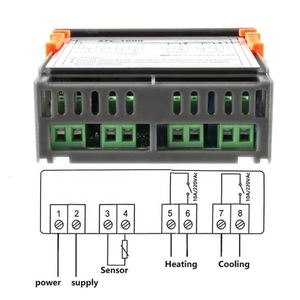 Controlador de temperatura Digital de CA 10A, 110V-220V, LED digital, termostato/sonda de calefacción y refrigeración con sensor, 1 unidad, 1 unidad, 2 unidades - Product Image 5