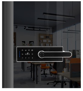 Riconoscimento delle impronte digitali con serratura in vetro per ufficio intelligente con chiusura rapida a doppia porta in vetro, funzionalità di sicurezza Cloud Data Storage WiFi - Product Image 3