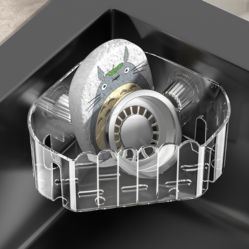 Triangular drain rack - transparent