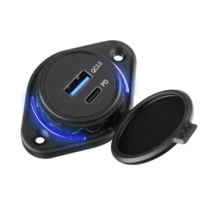 Toptan 12V Usb C Panel montaj USB Abapter USB şarj aleti otobüs 24 V otobüs telefon şarj için - Product Image 1