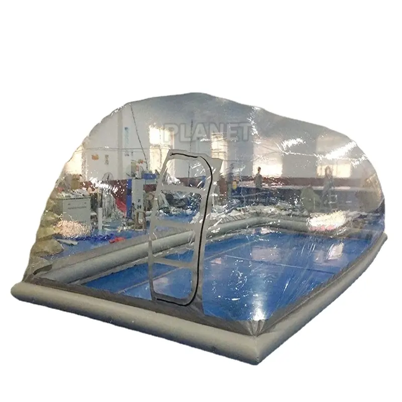 Personalizado transparente inflable natación clara piscina cubierta carpa inflable piscina de domo para venta