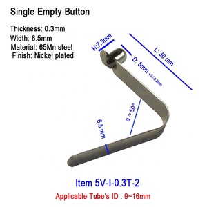 Sıcak satış 5/6/7/8/9/10MM tek Hollow düğme çelik klipler için Kayak kürek yapış bahar klip için çadır direği kilit tente teleskopik - Product Image 6