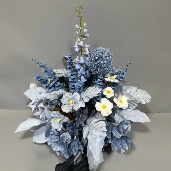 Blue lily of the valley road leading flowers