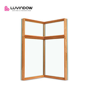 सबसे अधिक बिकने वाली लकड़ी की खिड़की डिजाइन तूफान प्रभाव ध्वनि अपसोलेशन बैकोनी गार्डन सुरक्षा बे विंडो - Product Image 3