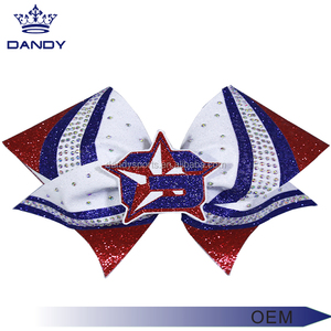 Custom Colors Logo 7 Inch Glitter <strong>Cheer</strong> <strong>Bows</strong> Pretty Cheerleading Gear for Girls Dance Team <strong>Bow</strong> - Product Image 3