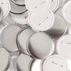 ボタンメーカーマシン用の32mm1.25インチボタンパーツ、ラウンドピンバッジブランクボタンには、プラスチックピンバックカバーとトップメタルが含まれています - Product Image 5