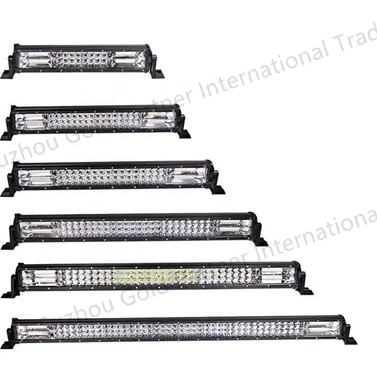 ATV UTV عمود إضاءة Led ، 6d بقعة كومبو شعاع صف مزدوج سيارة أشعة إضاءة ليد لشاحنة بالجملة 4x 4 مصباح Led للطرق الوعرة عالية الطاقة 20 بوصة 50 بوصة