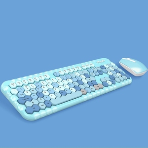 原装MOFII蜂蜜加彩色蜂窝键帽2.4ghz无线键盘鼠标套装 - Product Image 1