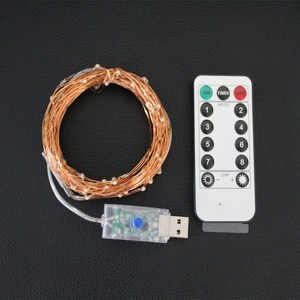Высококачественный 100 светодиод 10 м, USB пульт дистанционного управления, 8 функций, медный провод, фея, гирлянда для украшения Рождества, Хэллоуина, свадьбы, вечеринки - Product Image 6