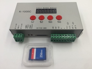 K1000c SD Thẻ lập trình điều khiển <span class=keywords><strong>DMX</strong></span> SPI cho RGB pixel đèn LED trong công viên giải trí chiếu sáng công viên dimmers - Product Image 2