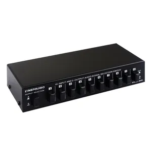 Conmutador de selección de señal de audio de 10 entradas/2 salidas Interfaz RCA bidireccional Conmutador de audio/altavoz Producto Accesorios de audio y video