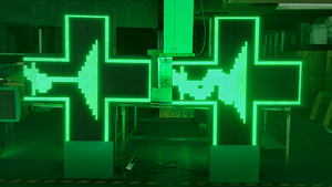 P16 scolling Led Sign farmacia Cross Outdoor programmabile 128CM Display Wifi Wireless Scrolling Sign - Product Image 3