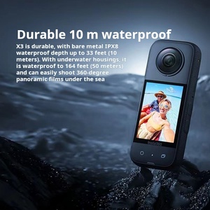 X618 orijinal Insta için 360 <span class=keywords><strong>X3</strong></span> kamera 5.7k Video 10m su geçirmez Flowstate stabilizasyon Insta360 tek X 3 spor eylem kamera