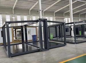 预制模块化小型可折叠钢办公室1 2卧室储物可折叠可扩展集装箱房