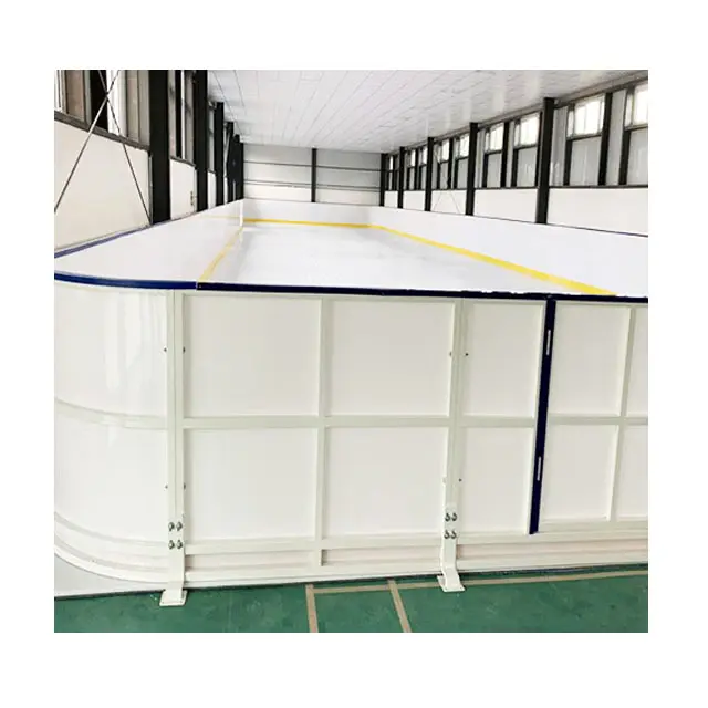 Papan hoki dalam ruangan 15mm Rink es sintetik UHMWPE Ice ratk mobil sintetis seluncur es