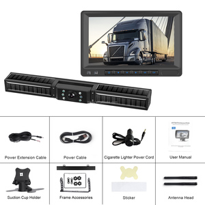 Hikity Sem Fio 7 "Gravação Do Estacionamento Do Monitor de Vista Traseira Do Carro com Câmera de Inversão Solar Para RV Truck Trailer Bus 12V-36V
