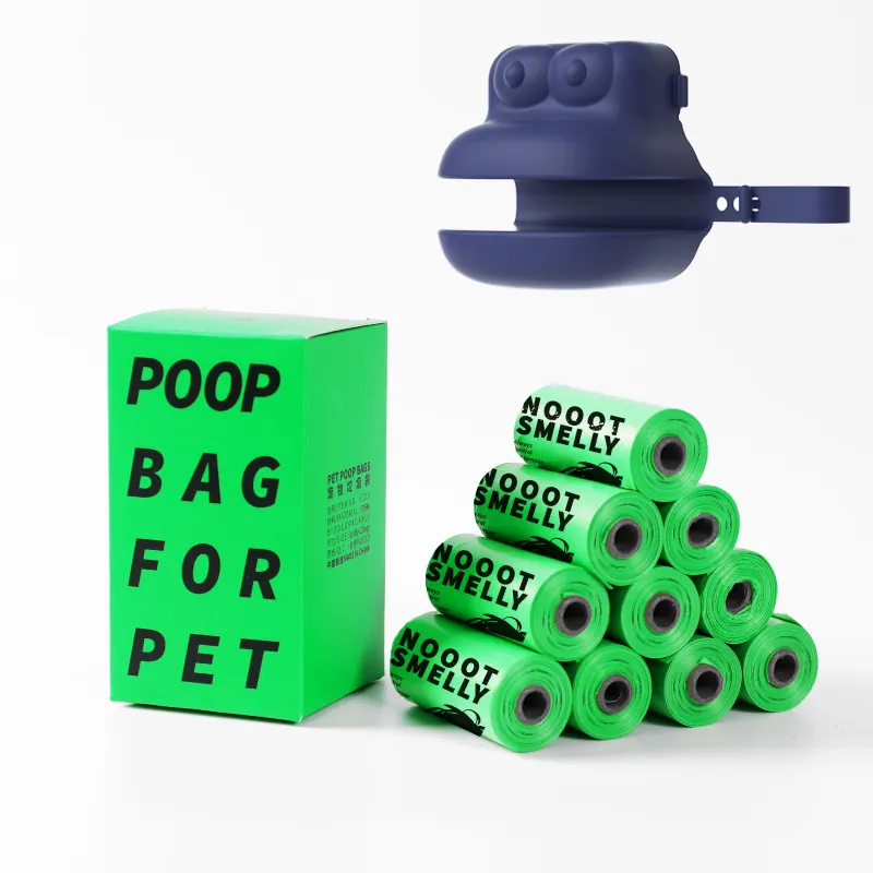 पर्यावरण के अनुकूल उच्च गुणवत्ता OEM कस्टम लोगो मुद्रित Biodegradable अपशिष्ट बैग कुत्तों के लिए थोक पालतू कुत्ता गोली चलाने की आवाज़ बैग
