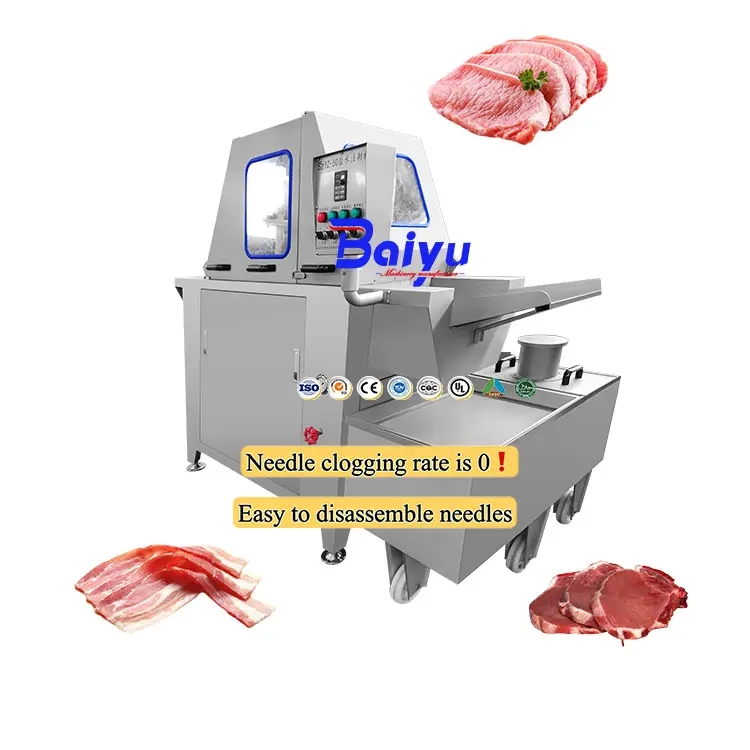 Baiyu - Máquina de injeção de salmoura de frango com fácil operação, injetor de salina eficiente para fabricação de produtos de carne