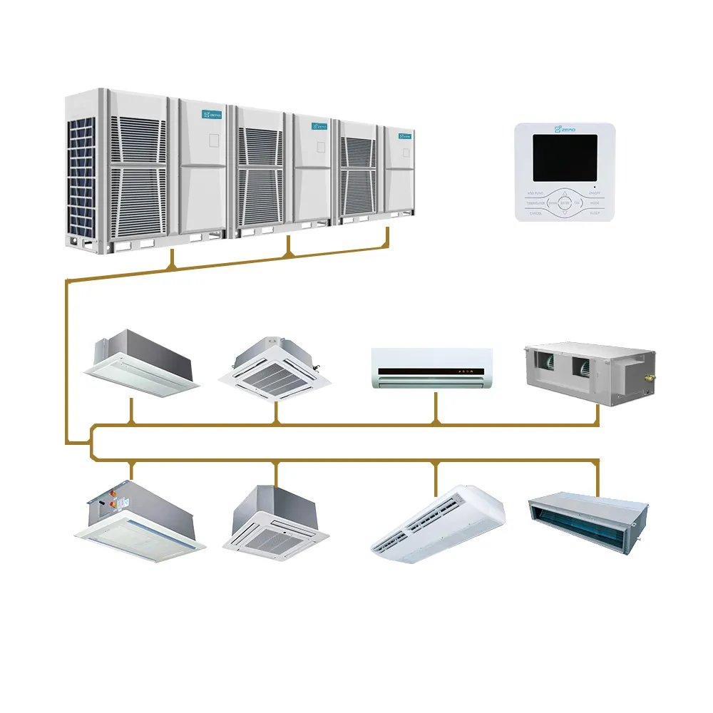 الصين المورد 4 Way Cassette VRF نظام السقف شنت نوع الصناعية مكيف هواء مركزي