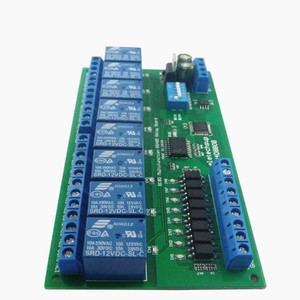 DC 12V 24V 8 Isolated <strong>Input</strong> &amp; 8 <strong>Output</strong> DIN35 C45 Rail Box UART RS485 <strong>Relay</strong> Module Modbus RTU Control Switch Board