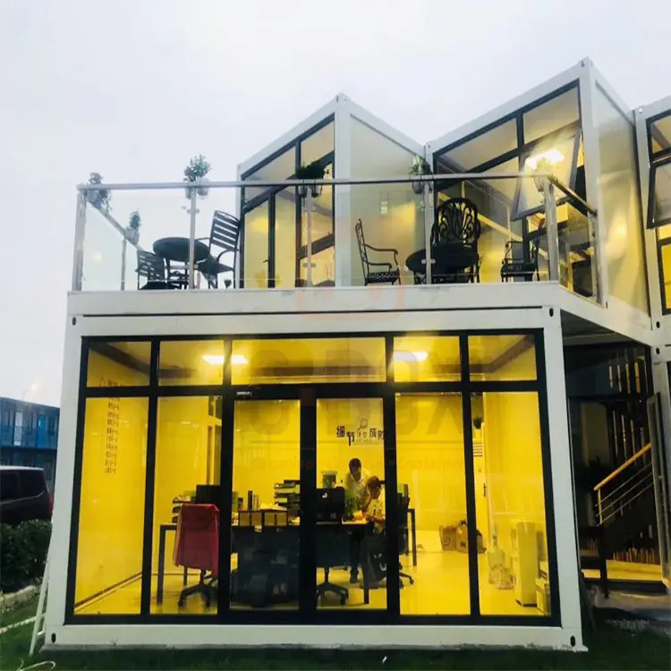 2021 China Fabriek Levering Goedkope Hoge Kwaliteit Vorm Tiny Hout Prefab Luxe Kleine Huis Ongemonteerd Container Huis Voor koop