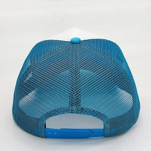 夏季时尚蓝色网眼棒球帽可调快照定制刺绣泡沫前卡车司机帽 - Product Image 5