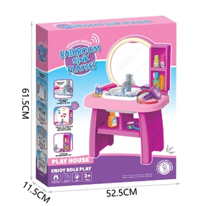 2 trong 1 PHÒNG TẮM bồn rửa bàn trang điểm đồ chơi thiết lập chơi nhà đồ chơi bàn trang điểm với gương bán Hot cha-con gái Đồ chơi cho trẻ em - Product Image 5