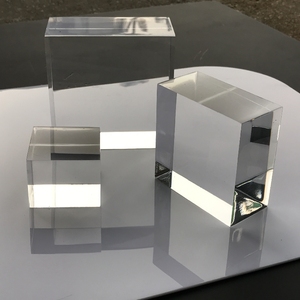 Однотонный прозрачный акриловый дисплей кубический блок знак - Product Image 1