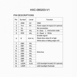 <strong>8</strong> bit <strong>module</strong> 0802a 8x2 character type alphanumeric character 0802 <strong>lcd</strong> <strong>display</strong> 5V or 3.3V driving voltage 16pin DIP connector - Product Image 4