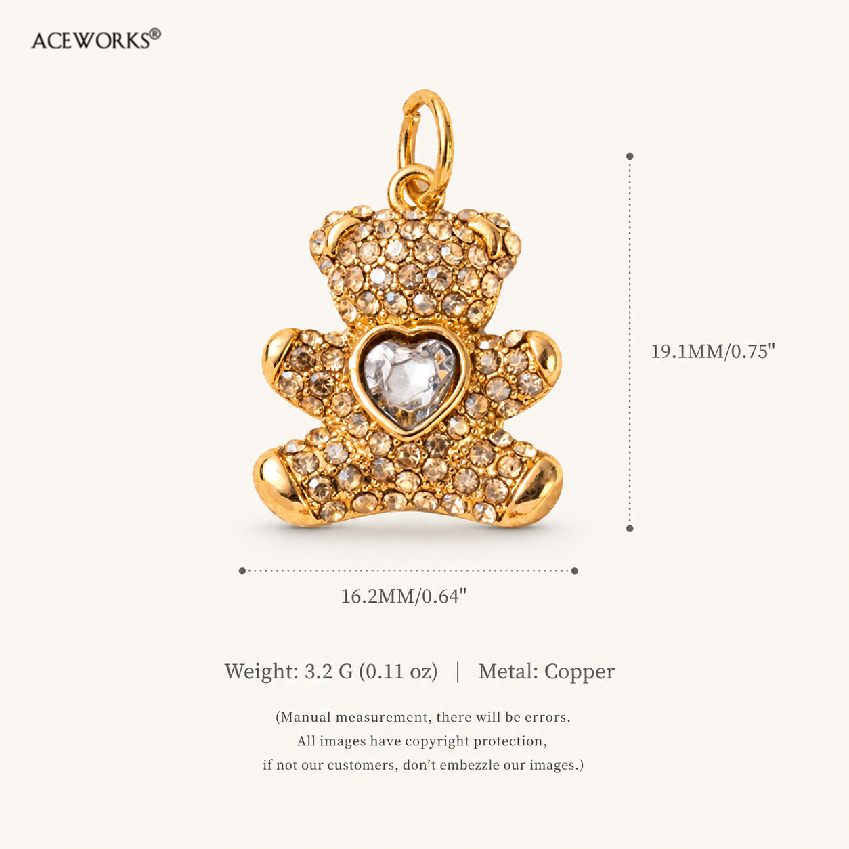 Yellow Teddy Bear Charm