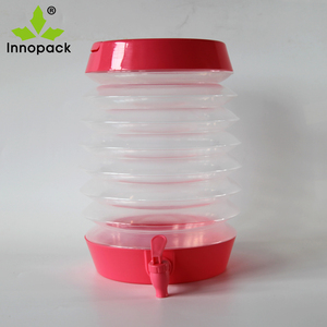 Kamp gezileri için musluk ile çok renkli taşınabilir PVC katlanabilir su deposu - Product Image 4