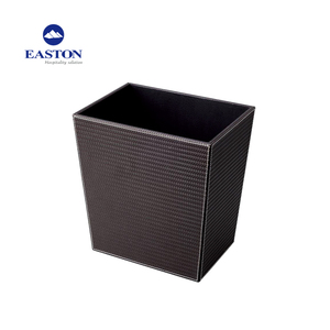 矩形回收室垃圾箱酒店客房皮革表面矩形垃圾箱分类 - Product Image 3