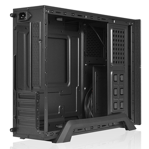 Carcasa compacta para ordenador, carcasa negra con soporte para PSU, diseño para oficina y PC - Product Image 4