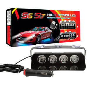 24V/12V 48W LED自動セキュリティライトS4フロントガラスショベル点滅パスライト吸引カップストロボ警告ランプトラック用 - Product Image 5